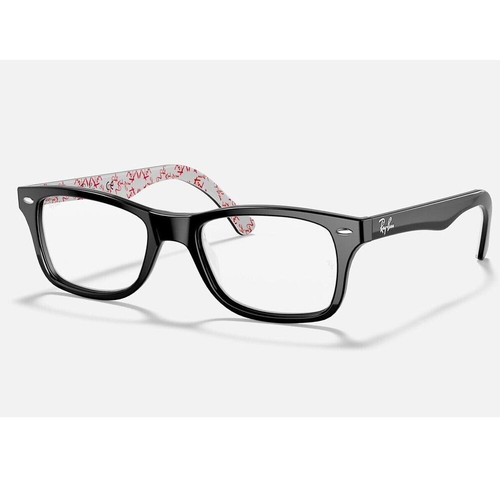 Ray Ban Youth 5228 Eyeglasses Frames Optics Polished Black 50-17-140 Full Rim‎